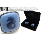 ブランド アクセサリー SWANK×Royal Copenhagen スワンク×ロイヤルコペンハーゲン ラウンデッドスクエアカフス（ブルー） (カフスボタン カフリンクス) 父の日