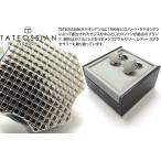 ブランド アクセサリー TATEOSSIAN タテオシアン エナメル 東京リングスタックカフス（ロジウム＆ブルー）（ブランド カフリンクス） 父の日