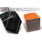 ネクタイ ブランド スワンク×エヴァンゲリオン ロンギヌスの槍(シルバー)ネクタイ & タイバーセット 黒 ストライプ アニメ 父の日