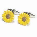 カフス　カフスボタン　ひまわりモチーフ