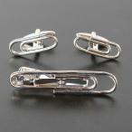 クリップモチーフカフス　ネクタイピンセット