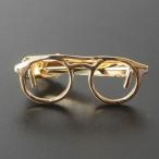 ネクタイピン　ゴールド眼鏡デザインネクタイピン・タイバー