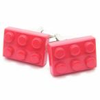 カフス カフスボタン インパクト勝負真っ赤なLEGOブロック  メンズ プレゼント カフスマニア