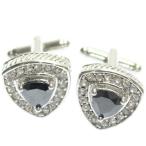 カフス カフスボタン トライアングル ブラックストーン カフス メンズ プレゼント カフスマニア