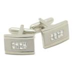 Yahoo! Yahoo!ショッピング(ヤフー ショッピング)ラインストーン きらきら シルバー カフス カフリンクス カフスボタン