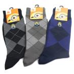 ショッピングミニオン ミニオン Minion 全3色 靴下 ソックス ビジネス メンズ 男性用 紳士用 キャラクター