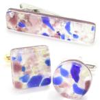 Yahoo! Yahoo!ショッピング(ヤフー ショッピング)カフスセット 全2種 ムラーノ ベネチアンガラス パープル ブルー ビッグ メンズ プレゼント カフスマニア