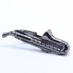 タイピン ネクタイピン メタリック サックス サクソフォン 音楽 楽器  メンズ プレゼント カフスマニア