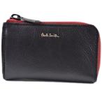 コインケース カードケース レディース ポールスミス ブランド ストライプジップ 専用箱付 L字ファスナー キーリング付 小銭入れ 黒 ブラック 女性 本革 BPW043