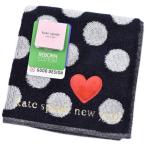 ショッピングハンカチ タオル ハンカチ レディース ケイト スペード ニューヨーク 1枚 ブラック ホワイト ドット 赤 ハート プレゼント 女性 婦人
