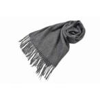 マフラー レディース ケイト スペード ニューヨーク カシミヤ 100％ ロゴ 刺繍 無地 チャコール グレー