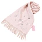 ショッピングケイトスペード マフラー レディース ケイト スペード ニューヨーク ブランド ウール カシミヤ混 フラワー ラインストーン ピンク