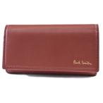 ショッピングポールスミス ポールスミス キーケース 4連 メンズ マルチストライプ トリムインサイド キーリング付 専用箱付 レンガ 本革 BPS202