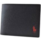 ポロ ラルフローレン 二つ折り 財布 メンズ ブランド コントラストレザー With カラーポニー 専用箱付 ブラック レッド 男性 紳士 本革 P-CP211