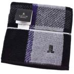  полотенце носовой платок мужской Lanvin коллекция хлопок черный чёрный серый light purple проверка Logo вышивка подарок 