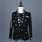  мужской костюм tailored jacket постановка одежда stage 2 цвет Mai шт. костюм джентльмен одежда Mai шт. te-ji костюм заклепка танцевальный костюм длинный рукав костюм жакет мужчина танцевальный костюм 2 листов 