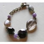 Yahoo! Yahoo!ショッピング(ヤフー ショッピング)スモーキークウォーツブレスレット（天然石＆AntiqueBeadsシリーズ）