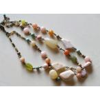 Yahoo! Yahoo!ショッピング(ヤフー ショッピング)オパライト ネックレス 天然石&AntiqueBeadsシリーズ 送料無料 レディース 女性 アクセサリー ギフト ジュエリー 夏 ターコイズ リゾート 2連ネックレス