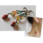 カーネリアン ピアス 天然石＆AntiqueBeadsシリーズ （返品交換不可）レディース 女性 アクセサリー プレゼントに クリスマス 誕生日 ギフト フックピアス