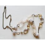 インポートパーツ クリアチェーン ロングネックレス[天然石＆AntiqueBeadsシリーズ]送料無料 レディース 女性 アクセサリー 夏 ターコイズ リゾート