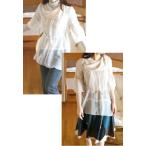 光沢ドレープシフォンカットソー五分...