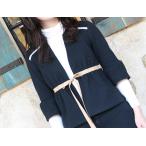 選べるレディース服3点福袋対象商品 グログラン 切り替え パフスリーブ ジャケット(返品交換ギフト包装不可) レディース 9号 Mサイズ コットン ノーカラー