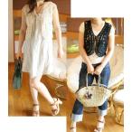 選べるレディース服3点福袋対象商品 バテンレース ベスト(返品交換ギフト包装不可) レディース 女性 かわいい 9号 Mサイズ 夏 春 ジレ コットン100 ショート丈