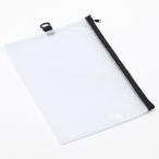 PVCポーチ B4 防水 半透明 メッシュ フック付き 収納袋 書類 雑貨 ファイル 約27.5×39cm（1ヶ）