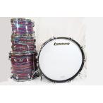 VINTAGE LUDWIG 70 годы B/O значок 24x14BD,12x8,13x9TT,16x16FT Psychedelic Red оригинал цвет 