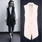 メンズ ベスト ロング丈ベスト シバライズ 前開けベスト ノースリーブ 春秋カーディガン カジュアル V系 ビジュアル系 カコイイ メンズファション二枚送料無料