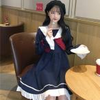 2枚送料無料レディースセーラー服　ロリータ 可愛い日系　ワンピースコスプレ衣装　日系制服COSPLAY　コスチューム　ワンピース2色