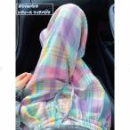  широкий брюки женский в клетку красочный распорка брюки легкий брюки тренировочный брюки тонкий талия резина свободно длинный длина ходить на работу посещение школы 