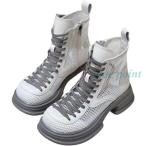 ショッピングブーツサンダル サマーブーツ ブーツサンダル レディース 夏用ブーツ メッシュ 滑り止め 通学 歩きやすい 5cmアップ サイドジップ お出かけ 足細