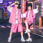 夏 キッズダンス衣装 ヒップホップ HIPHOP ダンス衣装 トップス パンツ 子供服 韓国 ステージ衣装 キッズ ジャズダンス ダンスウェア 練習着 体操服