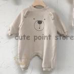 ベビー服ロンパース 韓国子供服 カバーオール通園 男女 ベビー 新生児用66/73/80/90 cm男の子 女の子長袖 裏起毛 オールインワン プレゼント 出産祝い秋冬春