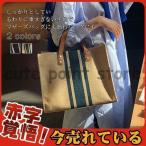 ショッピングキャンバス トートバッグ キャンバス レディース ストライプ 2way A4 綺麗 通勤 通学 タブレット 大容量 手提げ ママバッグ 軽量 旅行 斜め掛け