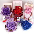 母の日 ソープフラワー 花束 LED 薔薇 バラ パステルカラー ブーケ 造花 花 ボックス ギフト プレゼント 誕生日 バレンタイン 卒業