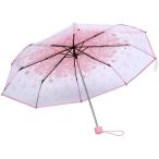 透明な女の子の傘透明な折りたたみ傘おしゃれなプリンセスの傘チェリー4色Hipsterkid傘子供用、女の子用、男の子用、幼児用(ライトピンク)