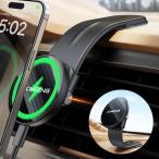 スマホホルダー 車 ワイヤレス充電 マグネット 15W 360°自由調整 magsafe 急速充電&超強磁力 スマホスタンド 3Mマジックテープ付き