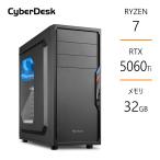 ge-mingPC Ryzen7 5700X RTX5060Ti память 32GB SSD1TB B550 боковой поток воздушное охлаждение настольный 