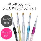 ネイルブラシセット 5本セット 筆 ジェルネイル キャップ付き