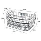 自転車 カゴ 大きい 前用 フロント ワイド ワイヤーカゴ ブラック サギサカ