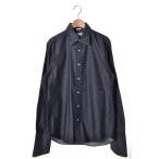 ショッピングINDIVIDUALIZED INDIVIDUALIZED SHIRTS デニム ドレス シャツ 15 1/2-33 ブラック インディヴィジュアライズドシャツ