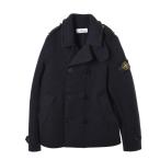 ショッピングピーコート 美品 STONE ISLAND ウール ピーコート S ダークネイビー ストーンアイランド KL4BKCSB16