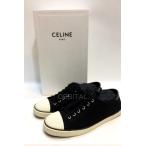 代官山)CELINE セリーヌ BLANK CANVAS SNEAKERS キャンバス スニーカー ブラック　サイズ41 メンズ