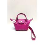 Yahoo! Yahoo!ショッピング(ヤフー ショッピング)代官山）Longchamp ロンシャン マイクロナノ ミニアイコンバッグ ル フ?リアーシ?ュ クロコ型押し パープル系 バッグチャーム