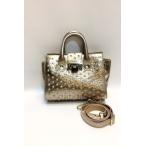 Yahoo! Yahoo!ショッピング(ヤフー ショッピング)代官山）JIMMY CHOO ジミーチュウ RILEY S ライリー スタッズ ハンドバッグ 2WAY ゴールド系 ショルダーバッグ
