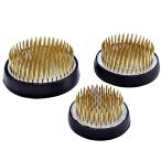 剣山 丸形 丸剣山 ゴムリング付き 華道 生け花 フラワーアレンジメント ゴールド/4cm5cm6cm