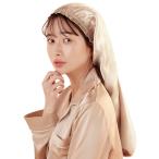 シルク ナイトキャップ 全周 タイプ Utukky 【シルクナイトキャップ】ロングヘア用 ５６センチ　【カラー：シャンパン】ヘアキャップ ロングヘア 美髪 ヘアケア