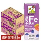 ポイント5倍 ポイント5倍 豆乳飲料 豆乳+Fe プラス鉄分 キッコーマン 200ml 紙パック 18本×2ケース(36本) 送料無料
